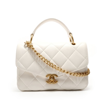 シャネル CHANEL マトラッセ 2WAY トップハンドル ラムスキン ショルダーバッグ【中古】