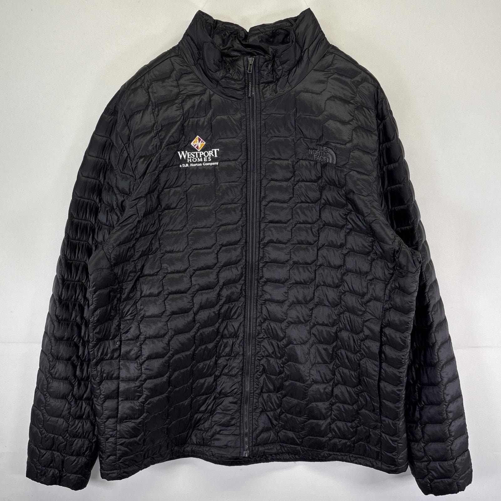 古着 ザ・ノースフェイス THE NORTH FACE ナイロンジャケット 中綿キルティングジャケット フルジップ 企業ロゴ 14041 ブラック メンズ