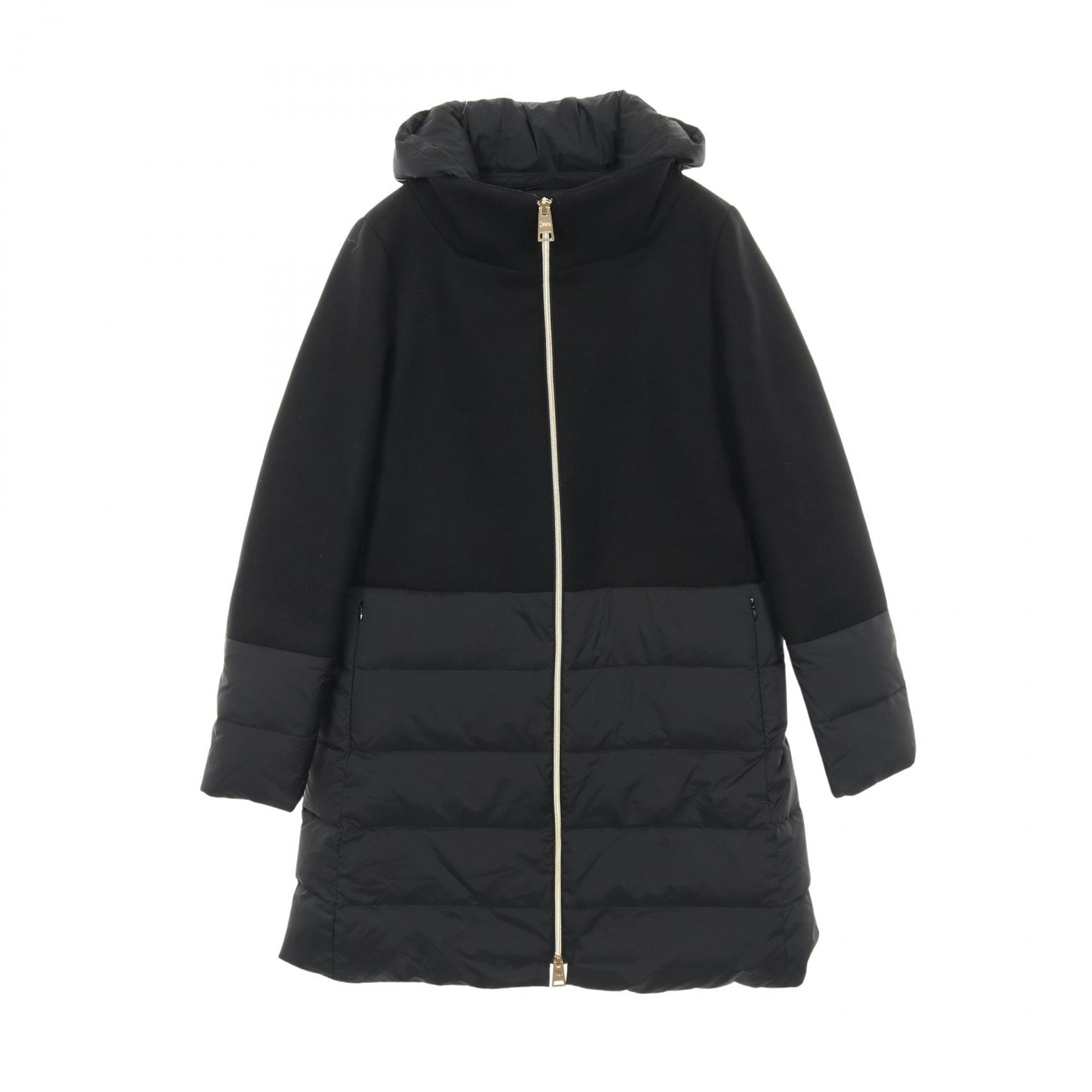 ヘルノ Herno ダウンジャケット 衣料品 アウター ウール ナイロン レディース ブラック系 【中古】