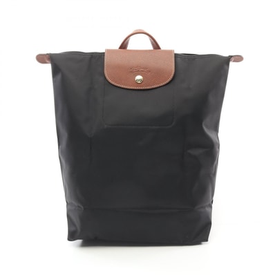ロンシャン Longchamp ル プリアージュ オリジナル M リュックサック バックパック バッグ キャンバス レザー レディース ブラック系 / ブラウン系 10284089001 【新品】
