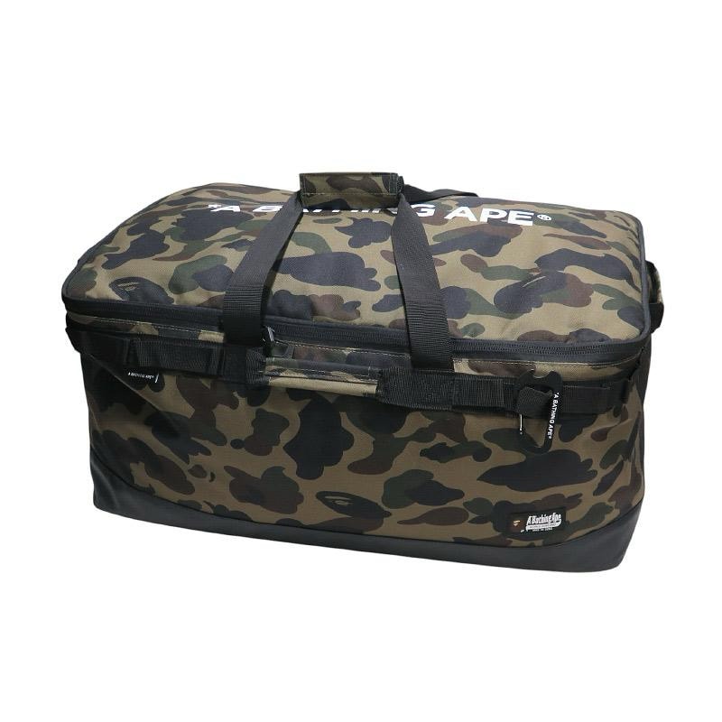 美品 A BATHING APE ア ベイシング エイプ BAPE CAMO MULTI GEAR CONTAINER L ベイプ カモ マルチ ギア コンテナー グリーン ショルダーバッグ