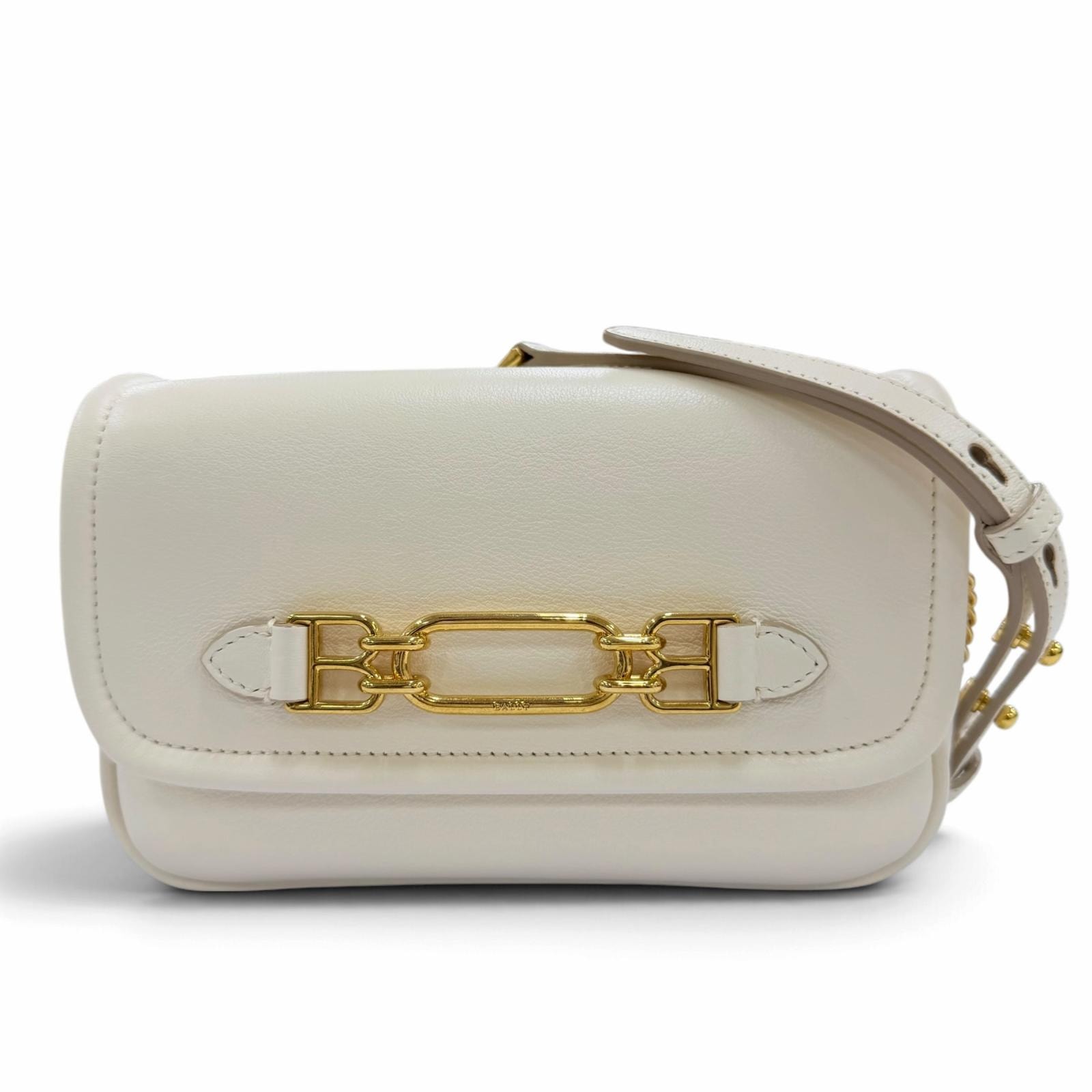極美品 バリー ショルダーバッグ VIVA XS/03 ベージュ レディース 6239066
