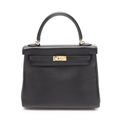 エルメス HERMES ケリー25 内縫い 2WAY ハンドバッグ バッグ レザー カーフ(牛革) ヴォーシェリ ブラック(エルメス) K刻印(2025年製造) レディース ブラック系 【中古】