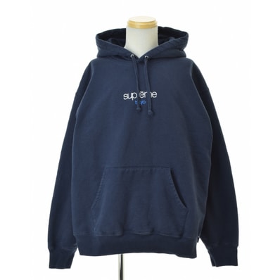 Supreme Classic Logo Shop Hooded Sweatshirt (Tokyo) "Navy"