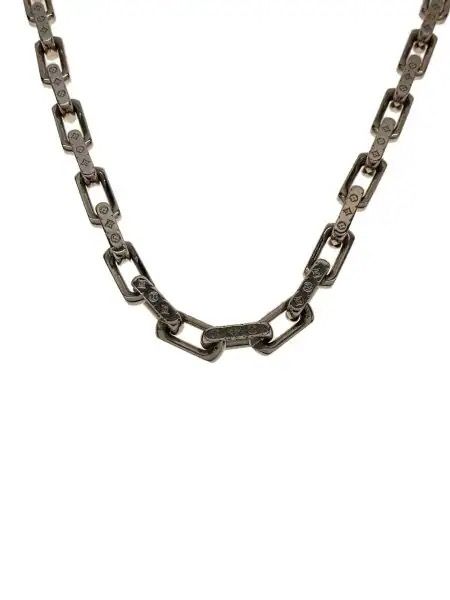 Louis Vuitton Monogram Chain Necklace "Silver"
