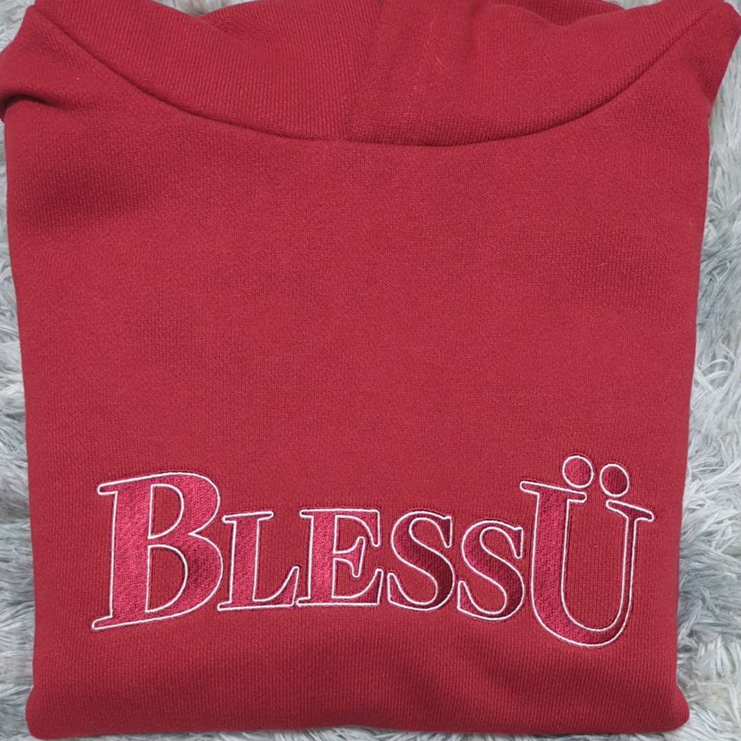 BLESS U BU Logo Hoodie "Bordeaux"