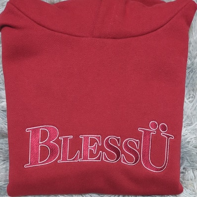 BLESS U BU Logo Hoodie "Bordeaux"