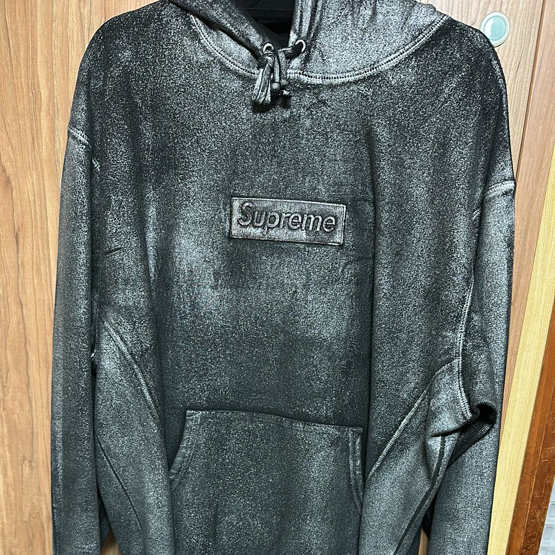 Supreme x MM6 Maison Margiela Foil Box Logo Hooded Sweatshirt "Black"