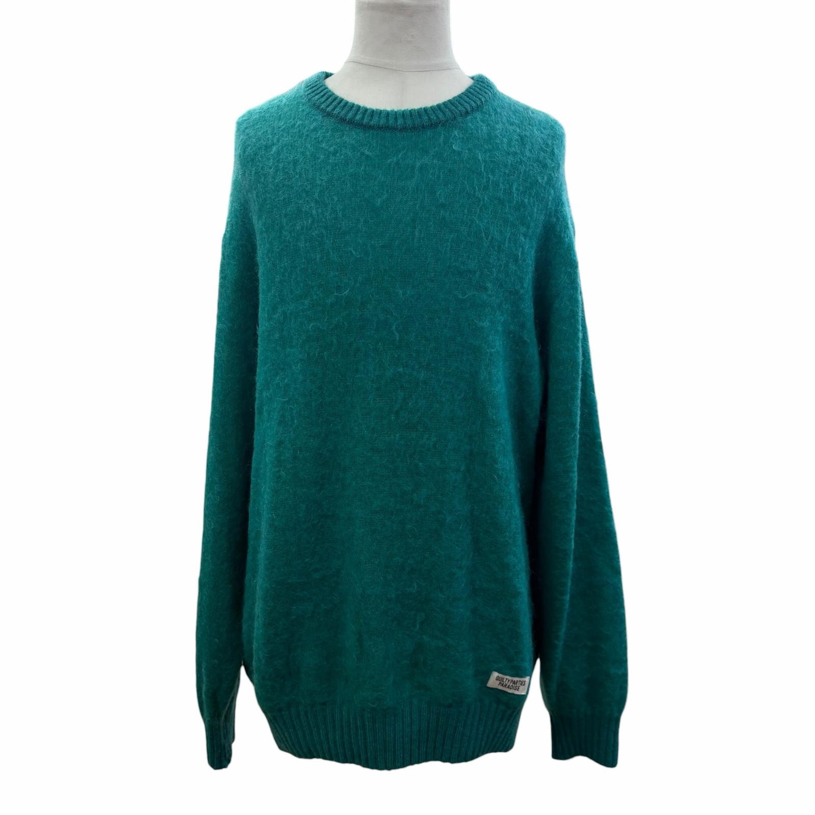 極美品 ワコマリア セーター グリーン メンズ XL
