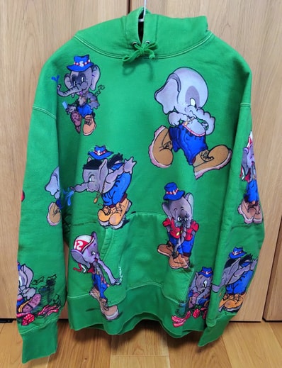 Supreme Elephant Hooded Sweatshirt "Green"
