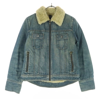 美品 GAP ギャップ 長袖 ボアライナー デニムジャケット SP ブルー
