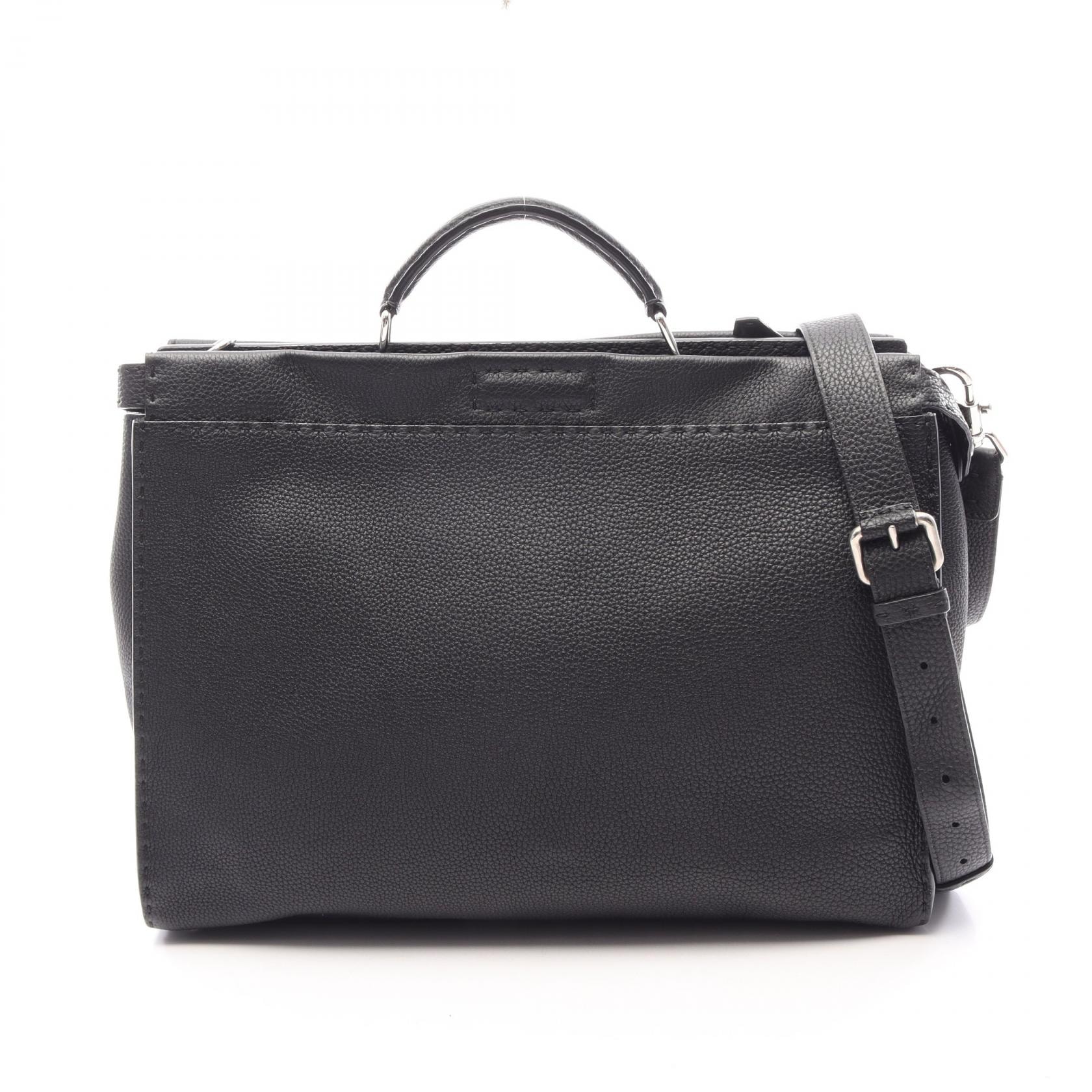 フェンディ FENDI ピーカブー セレリア ビジネスバッグ バッグ レザー メンズ レディース ブラック系 7VA388 【中古】