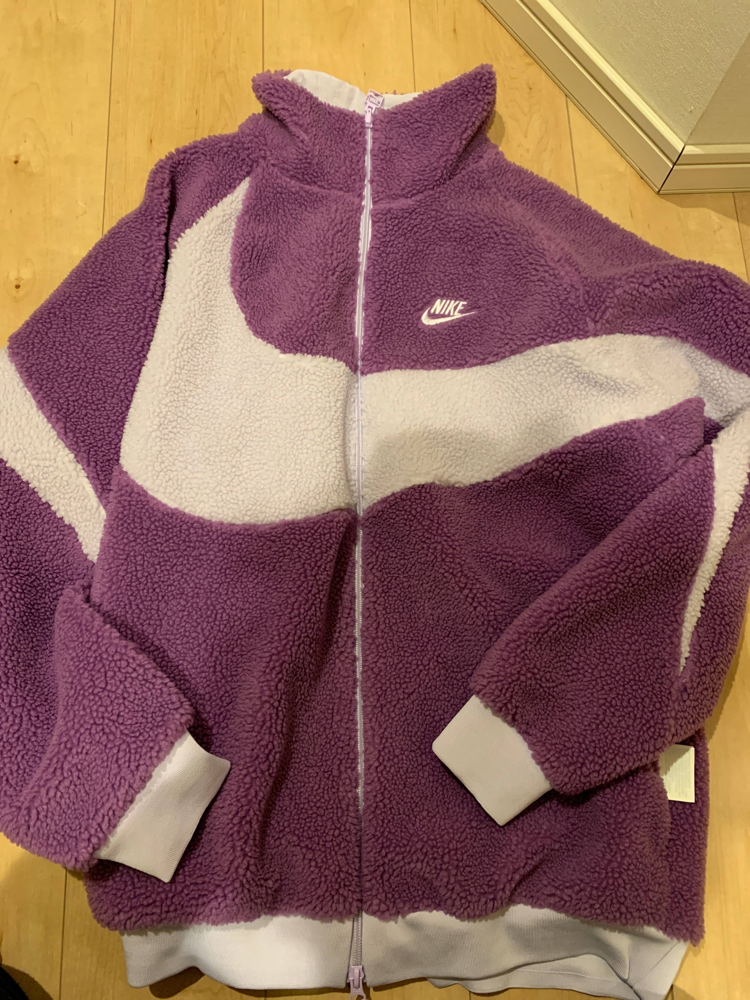 Nike Big Swoosh Reversible Boa Jacket "Purple Nebula/Violet Frost"
