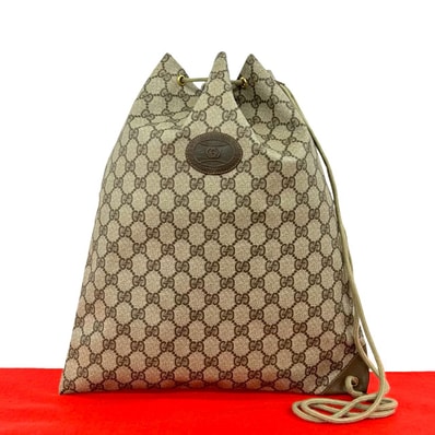 GUCCI グッチ GG ロゴ PVC レザー ショルダーバッグ ブラウン
45293