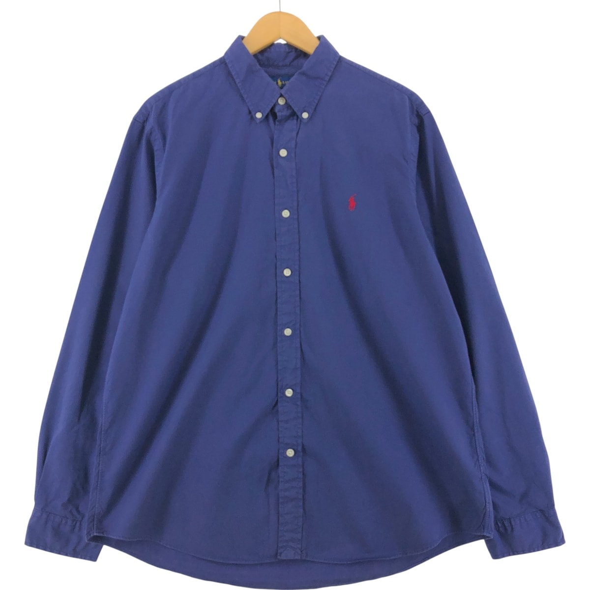 古着 ラルフローレン Ralph Lauren FEATHER WEIGHT TWILL 長袖 ボタンダウンシャツ メンズXL相当/eaa508762