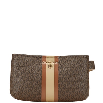 マイケルコース MKモノグラム ウエストバッグ ボディバッグ 556203 ブラウン PVC レディース Michael Kors 【中古】