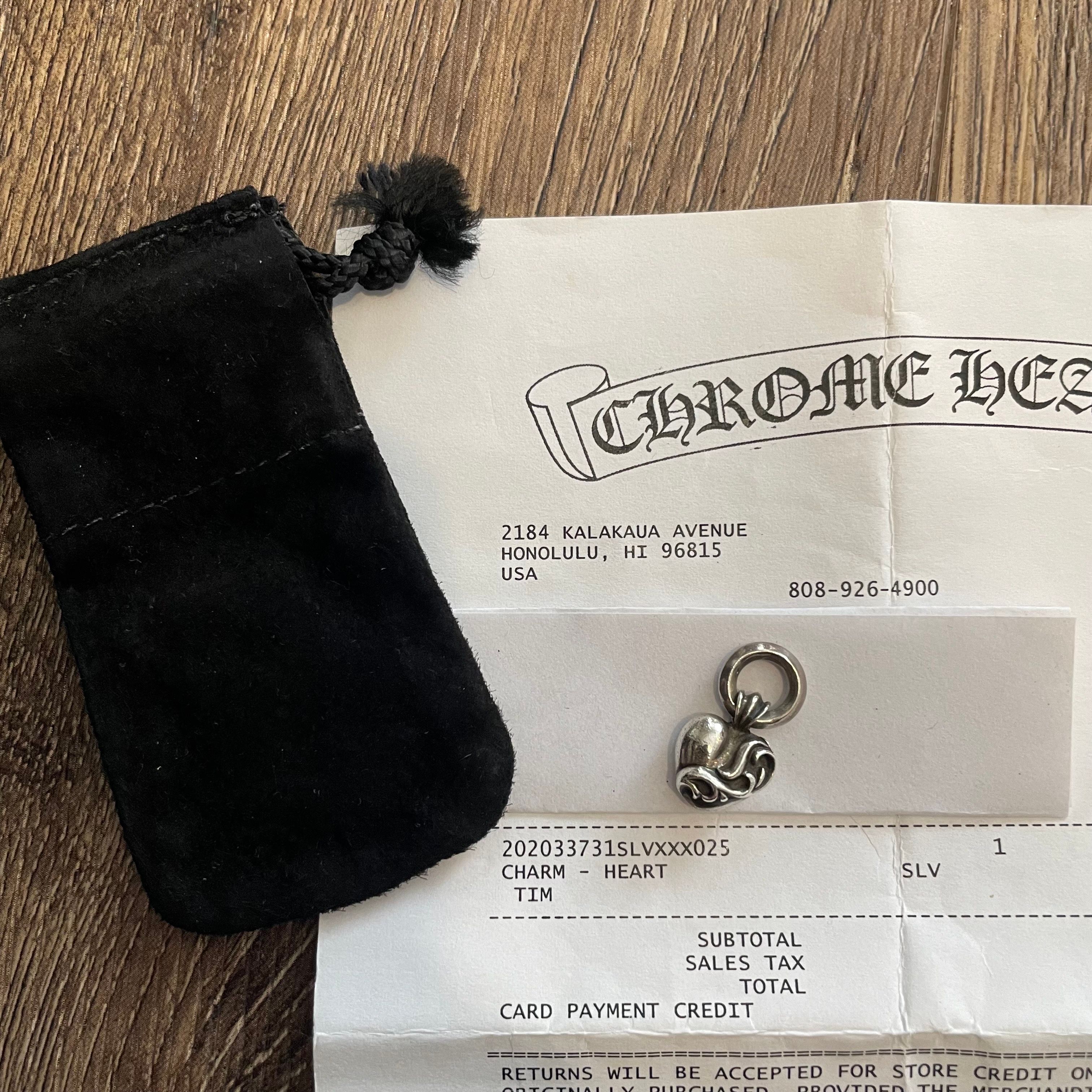 Chrome Hearts Heart Charm "Silver"