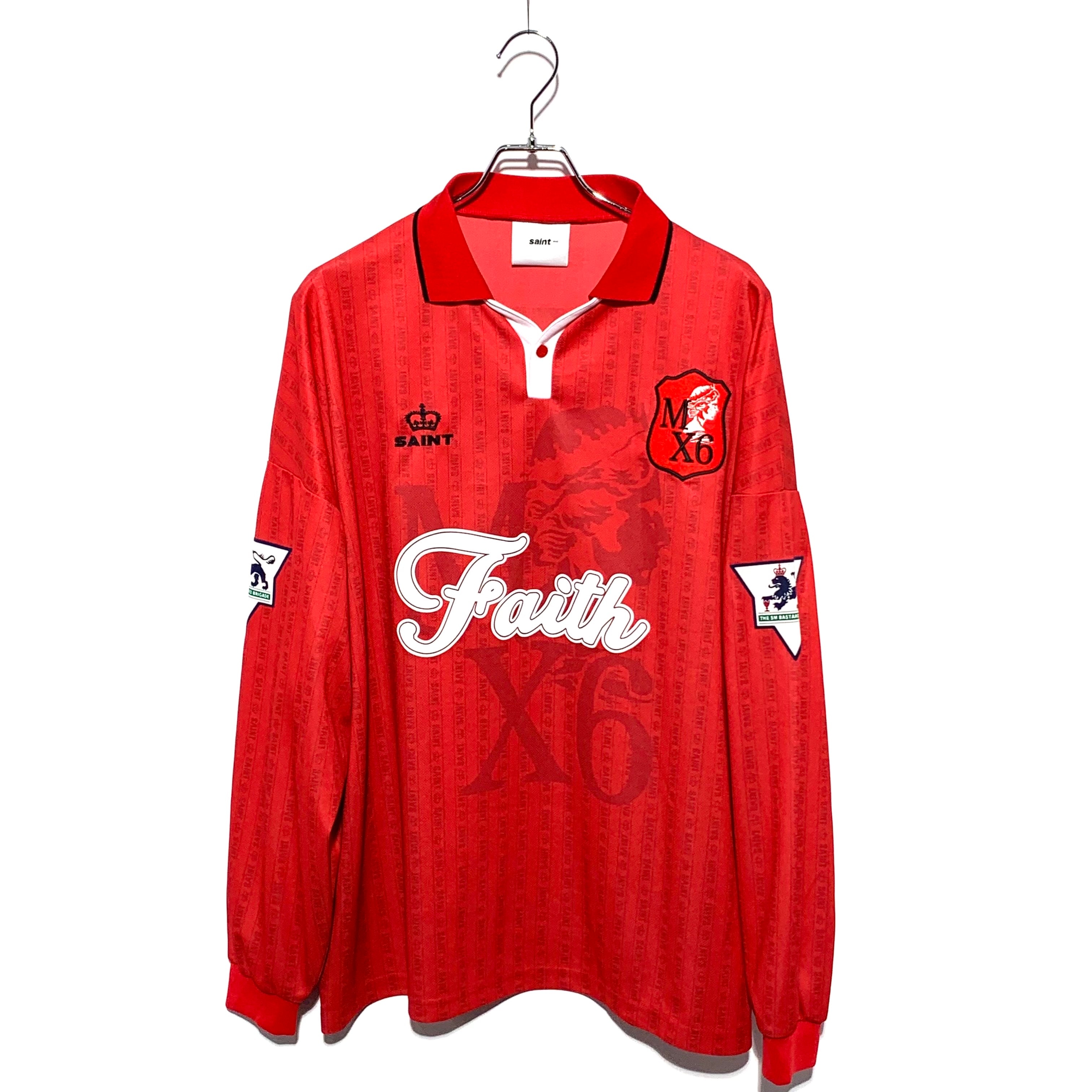SAINT MICHAEL24AW SOCCER SHIRT FAITH RED