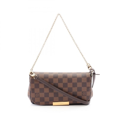 ルイ・ヴィトン LOUIS VUITTON フェイボリットPM 2WAY ハンドバッグ バッグ PVCコーティングキャンバス レザー ダミエ エベヌ レディース ブラウン系 N41276 【中古】