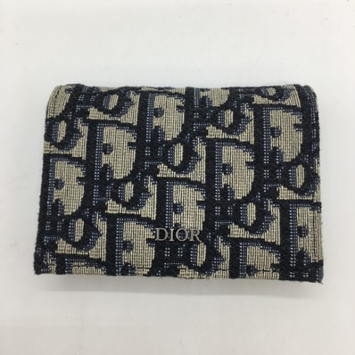 Christian Dior クリスチャンディオール トロッター カードケース 10-BO-0290 ネイビー