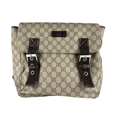 グッチ GUCCI リュック GGスプリームキャンバス ブラウン ユニセックス 140958【中古】 z8263