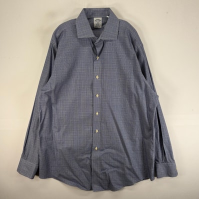 古着 ブルックスブラザーズ Brooks Brothers 長袖シャツ カラーステイ REGENT L ネイビー系 チェック メンズ