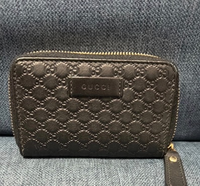 gucci グッチ マイクログッチシマ コインケース ブラック 544249