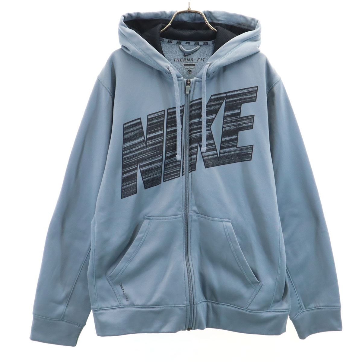 NIKE ナイキ 長袖 ジップパーカー XL グレー 裏フリース