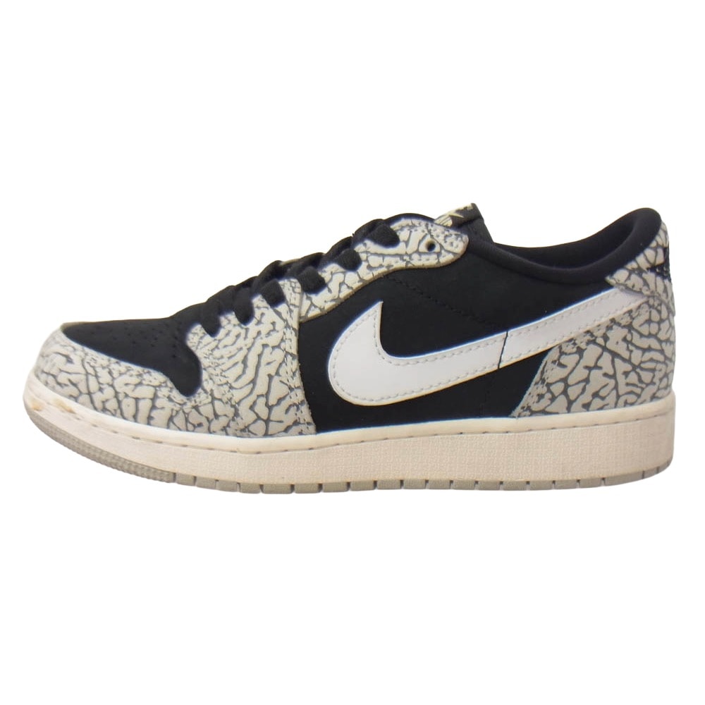 NIKE AIR JORDAN ナイキ ジョーダン スニーカー CZ0858-001 GS Air Jordan 1 Retro Low OG Black Cement AJ1 エアジョーダン レトロ ロー ブラックセメント スニーカー 24cm【中古】