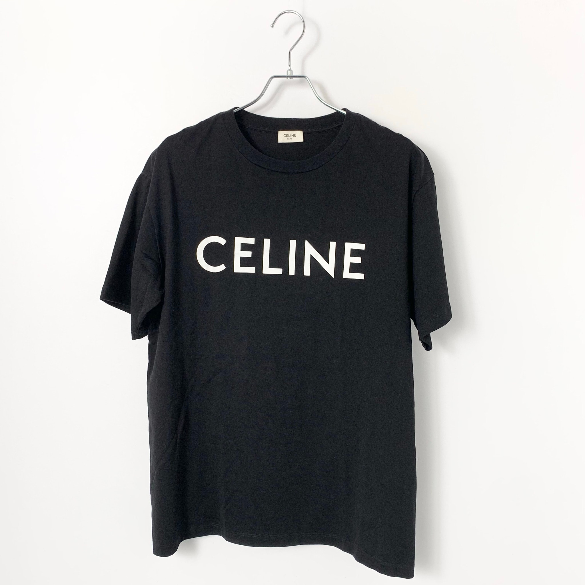CELINE Men's Celine Loose T-shirt In Cotton Jersey "Black/White"