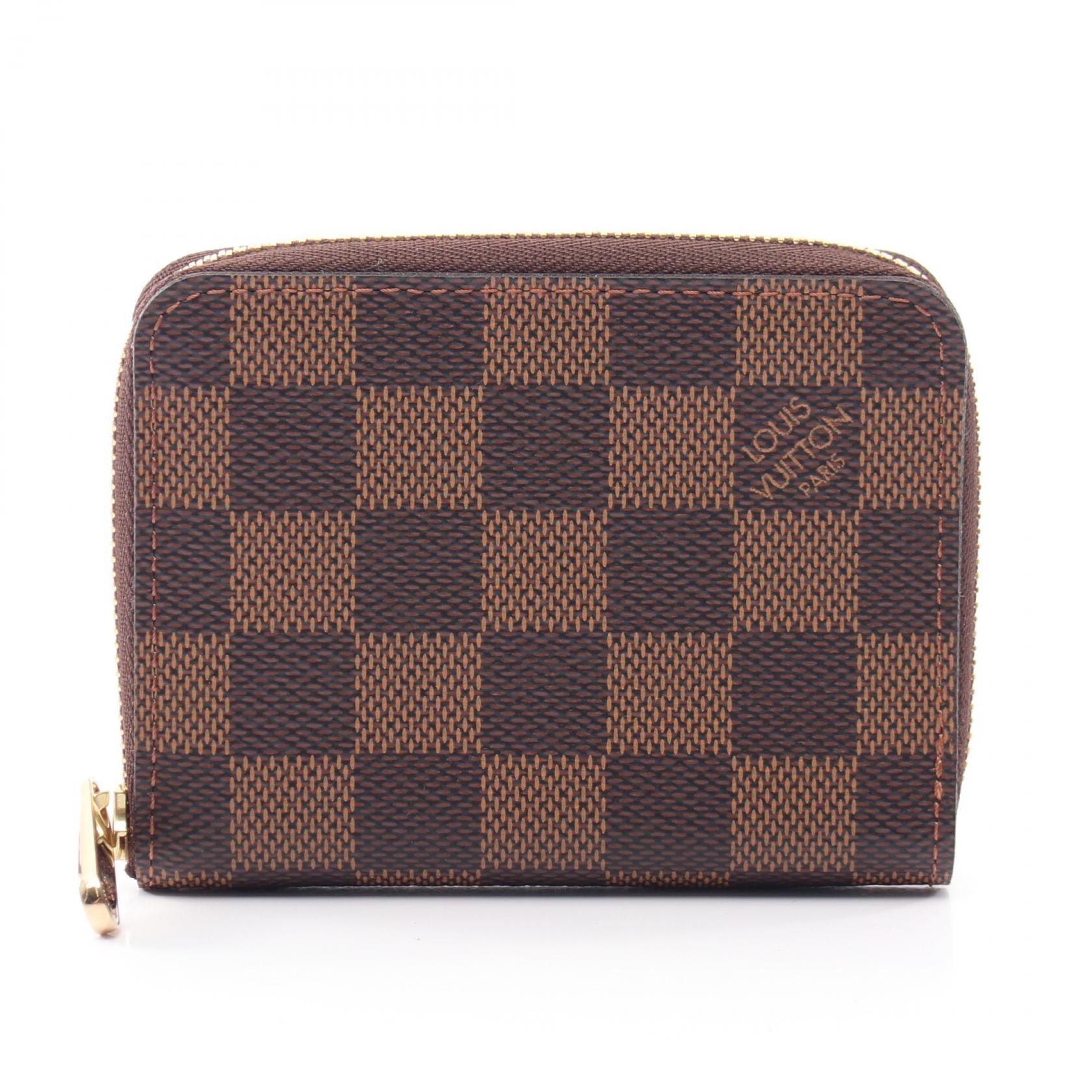 ルイ・ヴィトン LOUIS VUITTON ジッピーコインパース ダミエエベヌ ローズバレリーヌ コインケース 財布 PVC レディース ブラウン系 N60213 【中古】