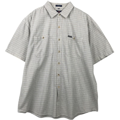 古着 ディッキーズ Dickies チェック柄 半袖 ワークシャツ メンズXL相当/eaa655242