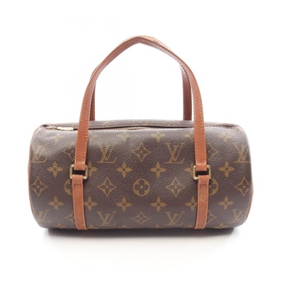 ルイ・ヴィトン LOUIS VUITTON パピヨン26 旧型 ハンドバッグ バッグ PVCコーティングキャンバス レザー モノグラム レディース ブラウン系 M51366 【中古】
