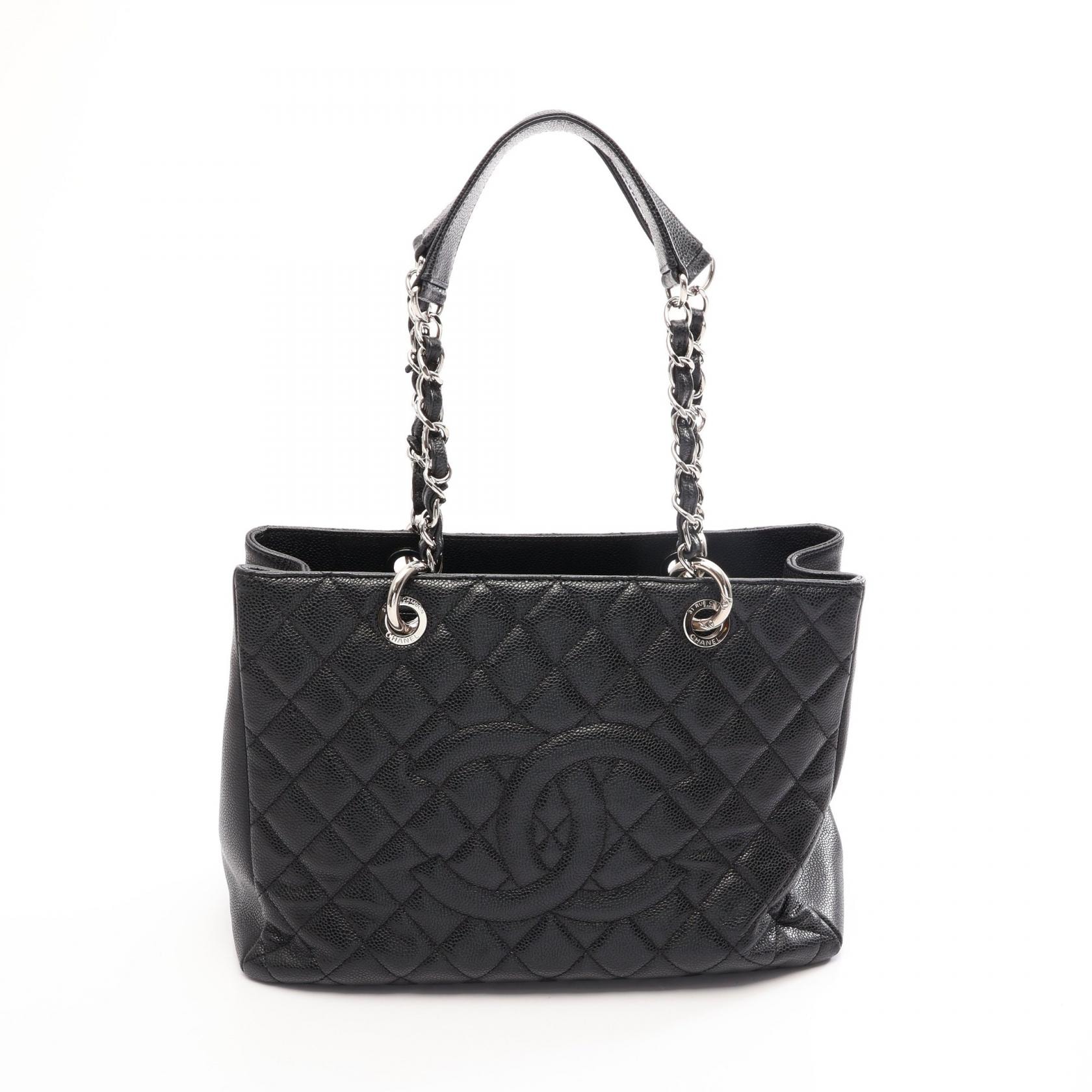 シャネル CHANEL マトラッセ グランドショッピング GST トートバッグ バッグ キャビアスキン(グレインドカーフ) レディース ブラック系 A50995 【中古】