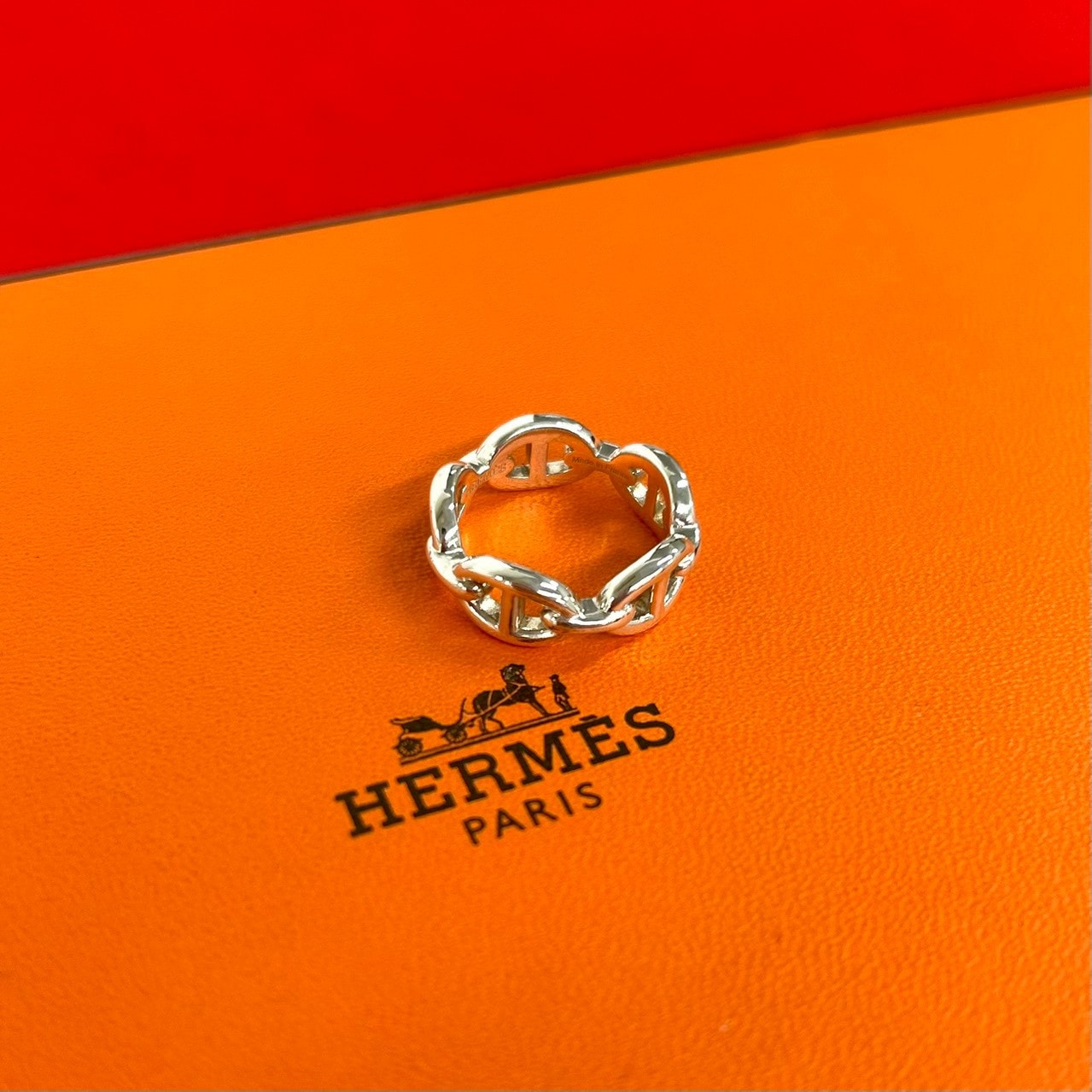 HERMES エルメス アンシェネ リング シルバー925 リング・指輪 11号 シルバー
 35566