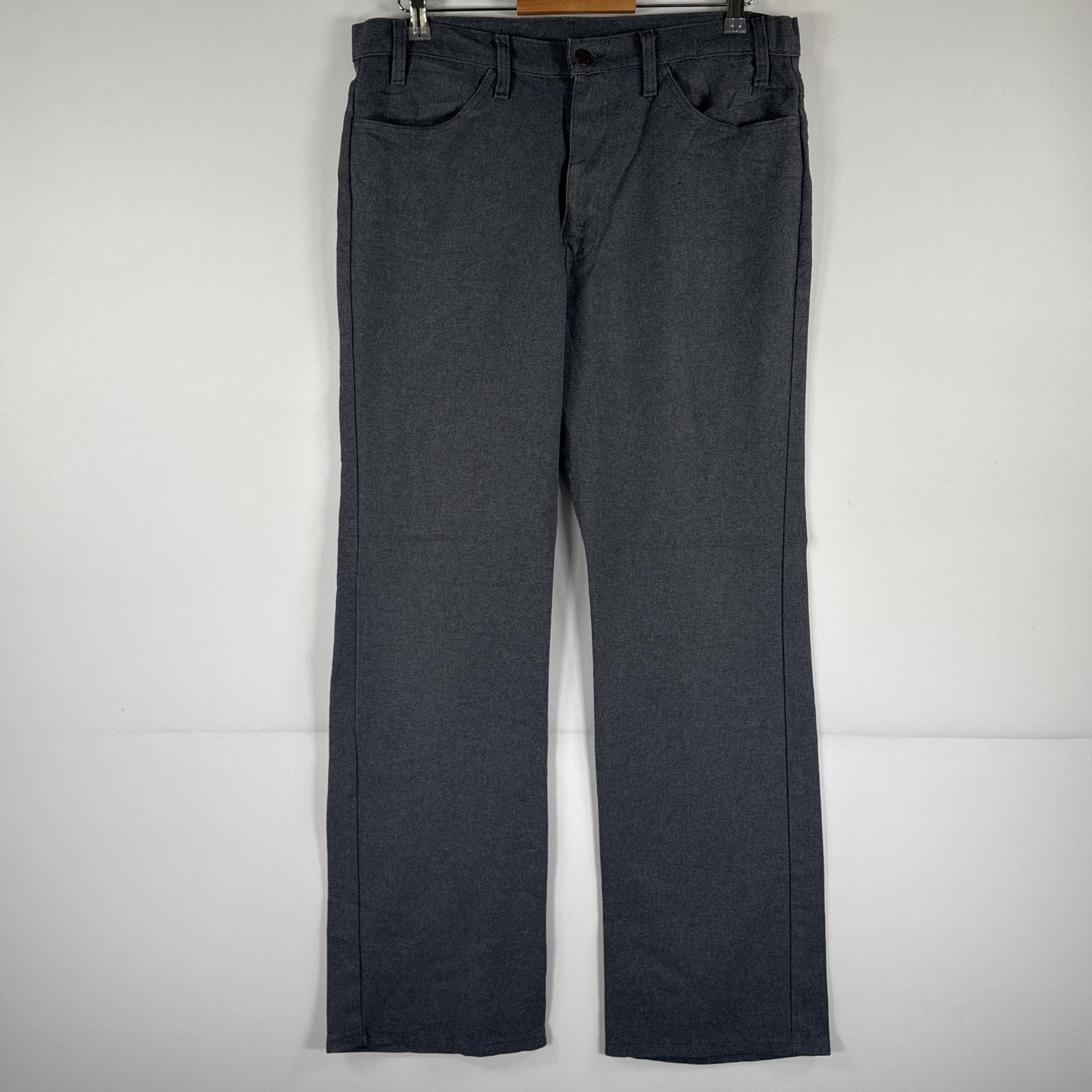 古着 90's/90年代 リーバイス Levi's USA製 スラックスパンツ ランチャーパンツ フレア ブーツカット 大きいサイズ w36 L32 グレー メンズ