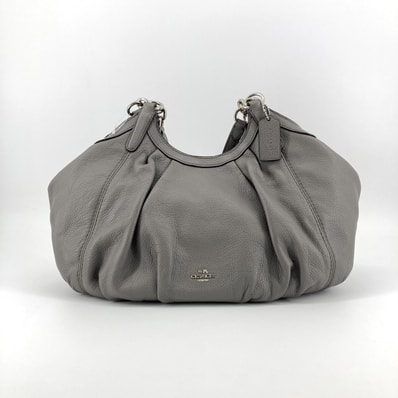 COACH(コーチ) ロゴトート レザー ショルダーバッグ F12155 ハンドバッグ グレー