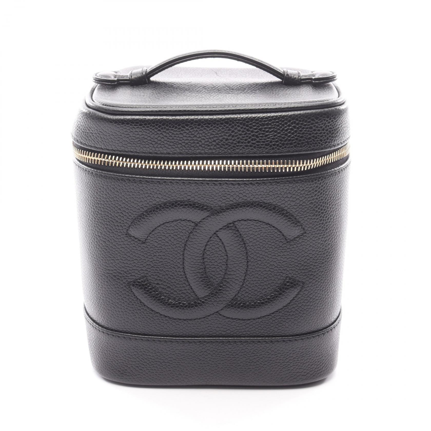 シャネル CHANEL ココマーク ハンドバッグ バッグ レザー カーフ(牛革) レディース ブラック系 A01998 【中古】