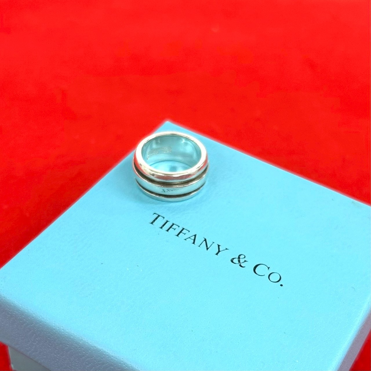 TIFFANY&Co. ティファニー グルーブ ド ダブルライン リング シルバー925 リング・指輪 7号 シルバー
 32240