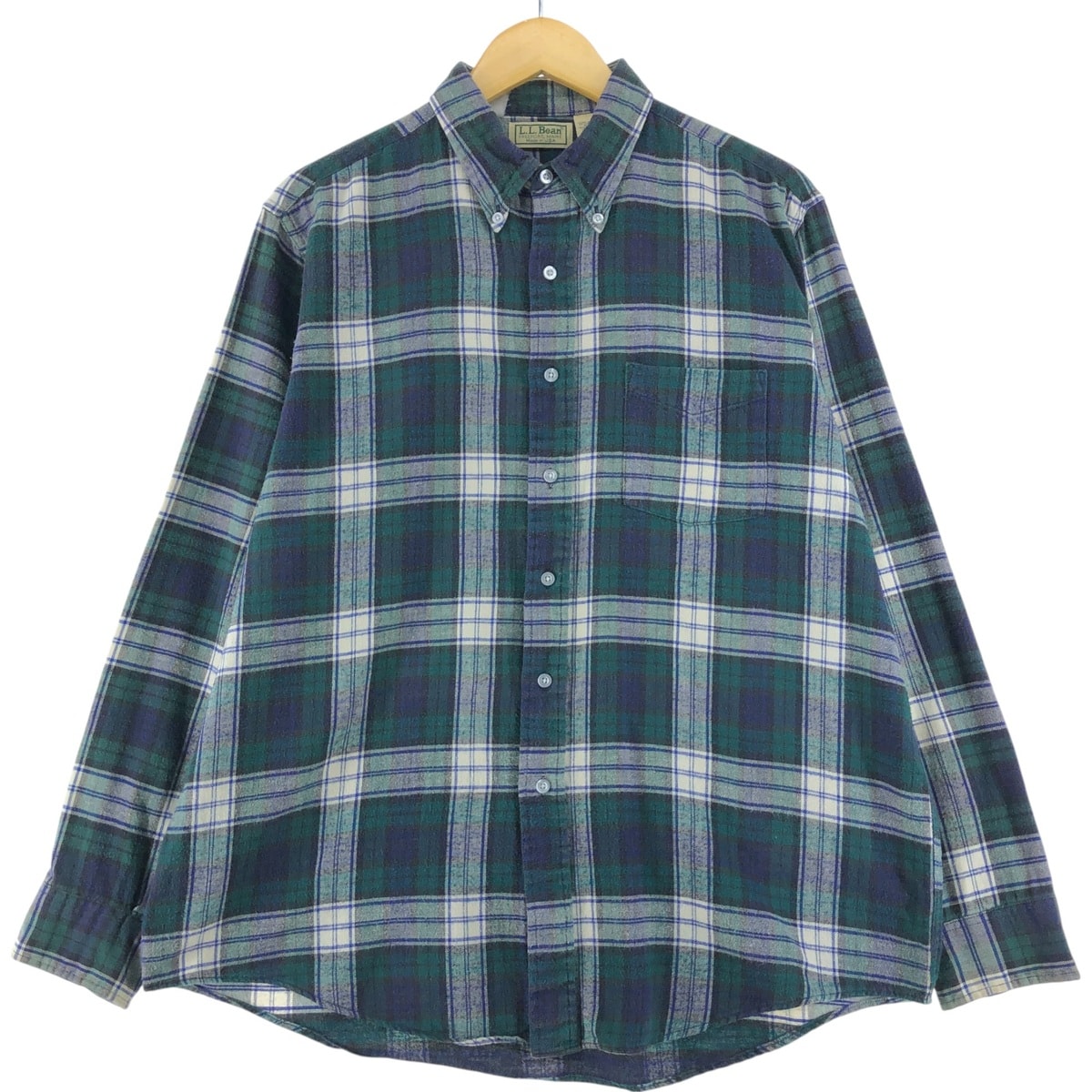 古着 80~90年代 エルエルビーン L.L.Bean 長袖 ボタンダウン フランネルチェックシャツ USA製 メンズL相当 ヴィンテージ/eaa531247