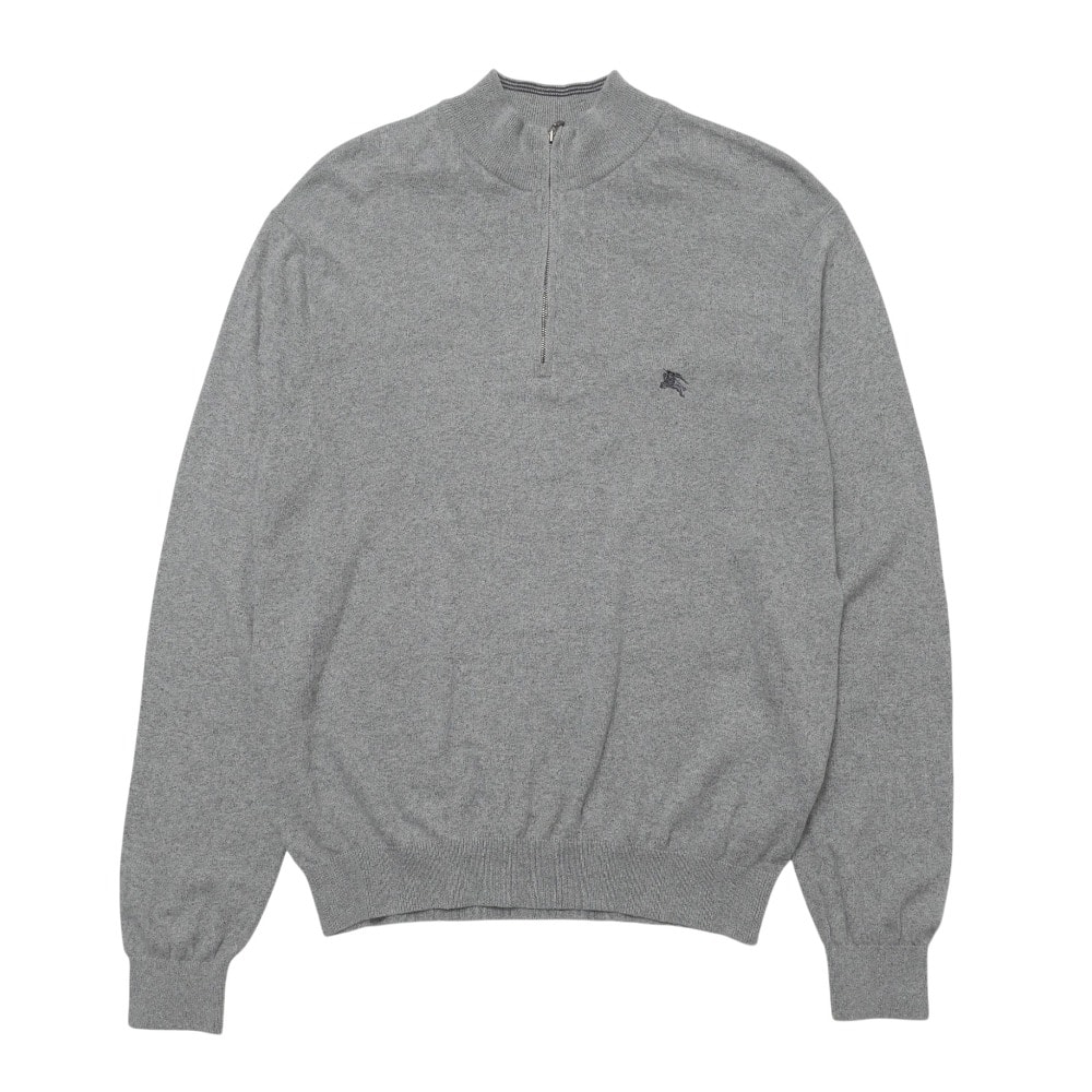 ■美品■BURBERRY バーバリー ニット サイズM ハーフジップ ハイネック ブランド古着【中古】RA9683