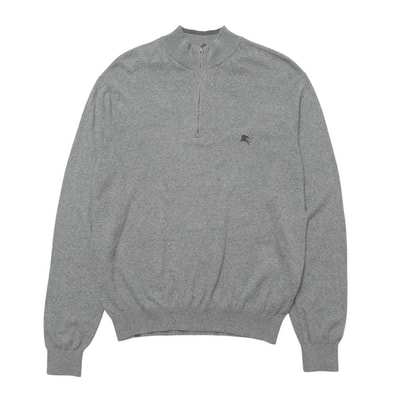 ■美品■BURBERRY バーバリー ニット サイズM ハーフジップ ハイネック ブランド古着【中古】RA9683