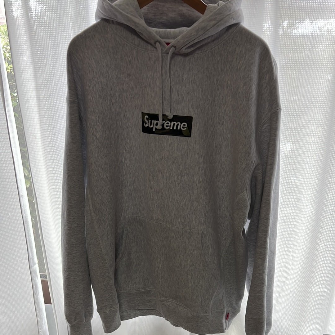 Supreme Box Logo Hooded Sweatshirt "Ash Grey" (23FW)