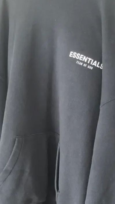 FEAR OF GOD ESSENTIALS Photo Pullover Hoodie "Black"