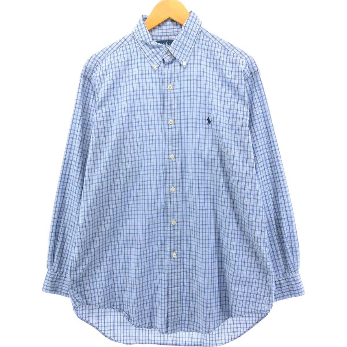 古着 ラルフローレン Ralph Lauren YARMOUTH 長袖 ボタンダウンチェックシャツ メンズM相当/eaa558309