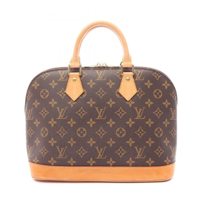 ルイ・ヴィトン LOUIS VUITTON アルマPM ハンドバッグ バッグ PVCコーティングキャンバス レザー モノグラム レディース ブラウン系 M51130 【中古】