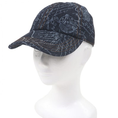 美品 ベルルッティ キャップ インディゴブルー メンズ M