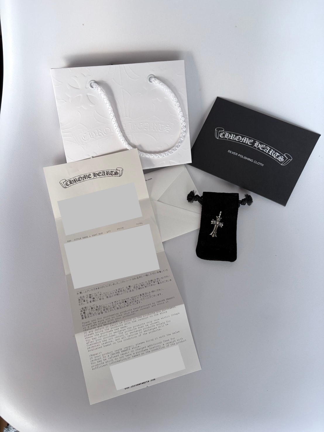 Chrome Hearts Double CH Cross Charm "Silver"