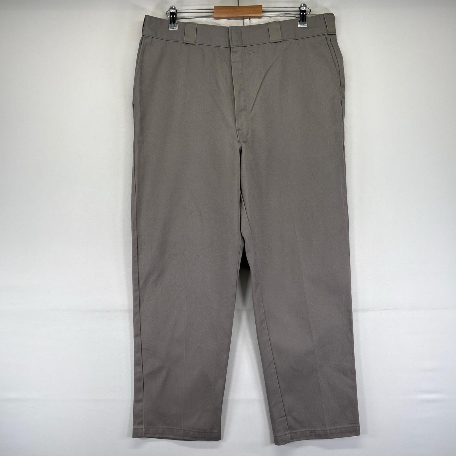 古着 ディッキーズ Dickies パンツ ワークパンツ チノパン スラックス ストレート 作業着 大きいサイズ カラーパンツ グレー系 メンズ