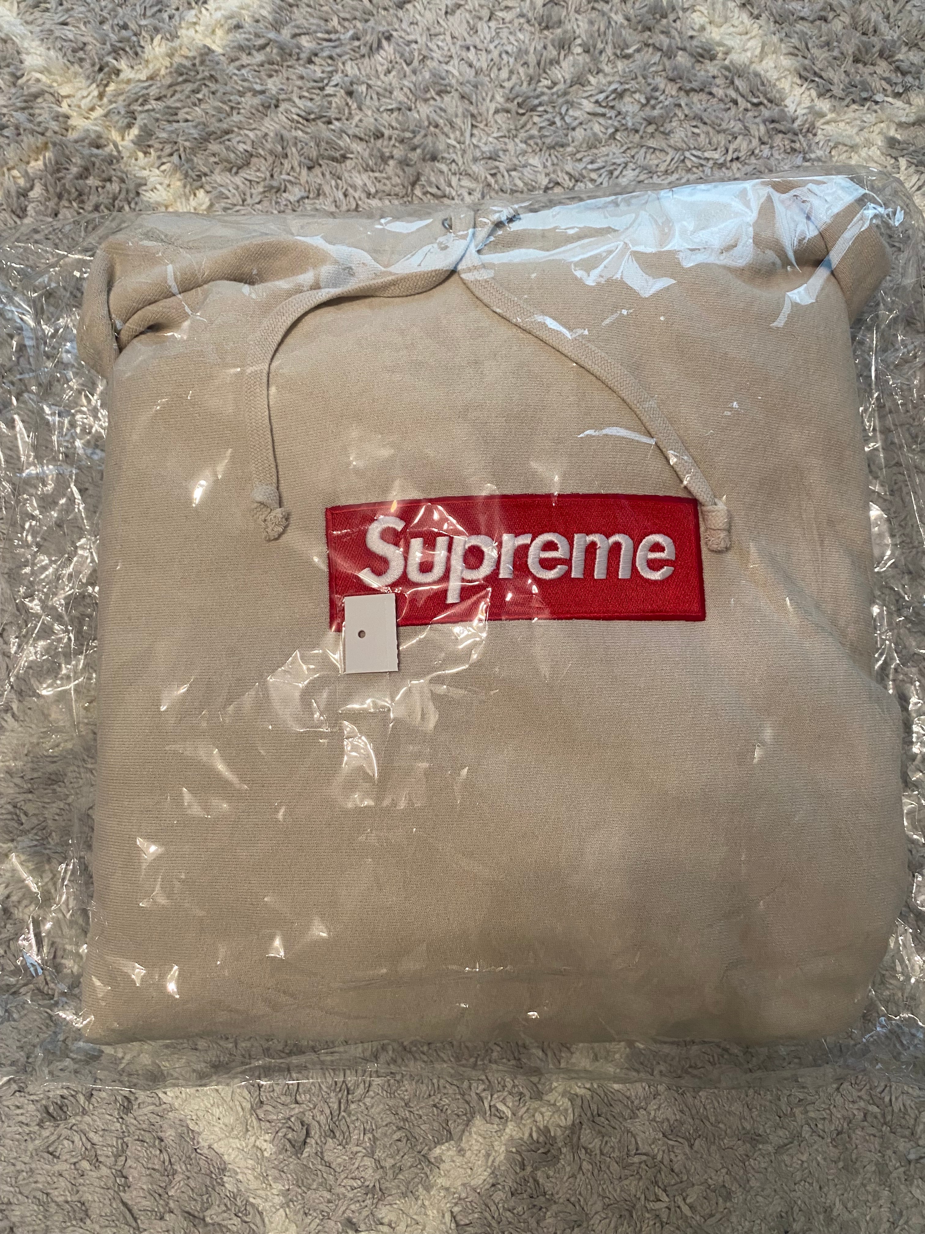 Supreme Box Logo Hooded Sweatshirt "Stone" (24FW)
